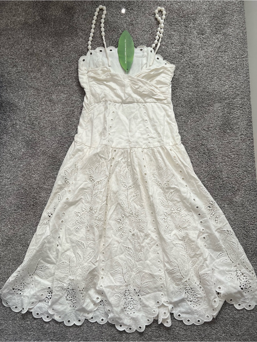 Farm Rio White Off Richilieu Midi Dress NWT - Picture 6 of 13